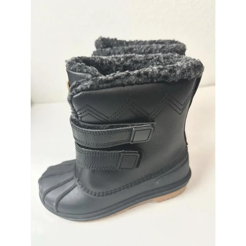 Toddler Denver Winter Boots - Cat & Jack Black Size 12 - Picture 2 of 9